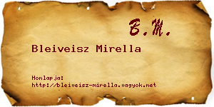 Bleiveisz Mirella névjegykártya